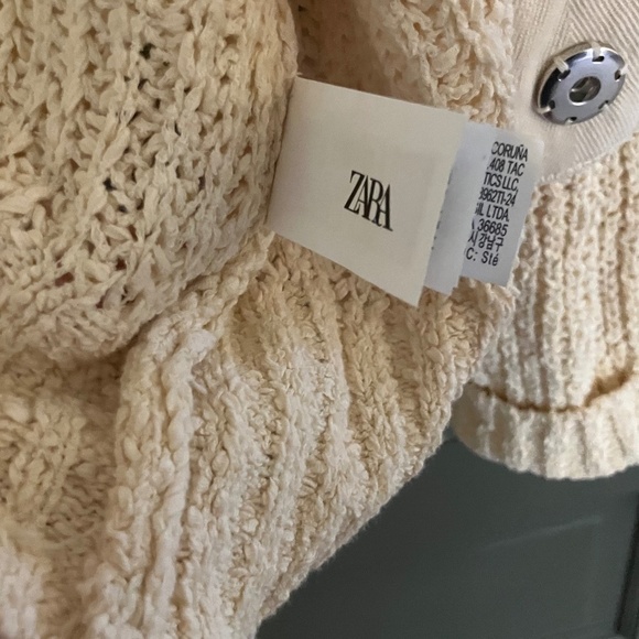 ZARA Textured knit cardigan Men's L NWOT - Picture 4 of 4